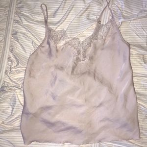 Baby Pink Silk Slip Tank